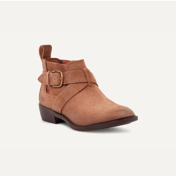 UGG | Boots | Ugg Wylma Suede Leather Ankle Boots Harness Style Equestrian - Picture 2 of 15